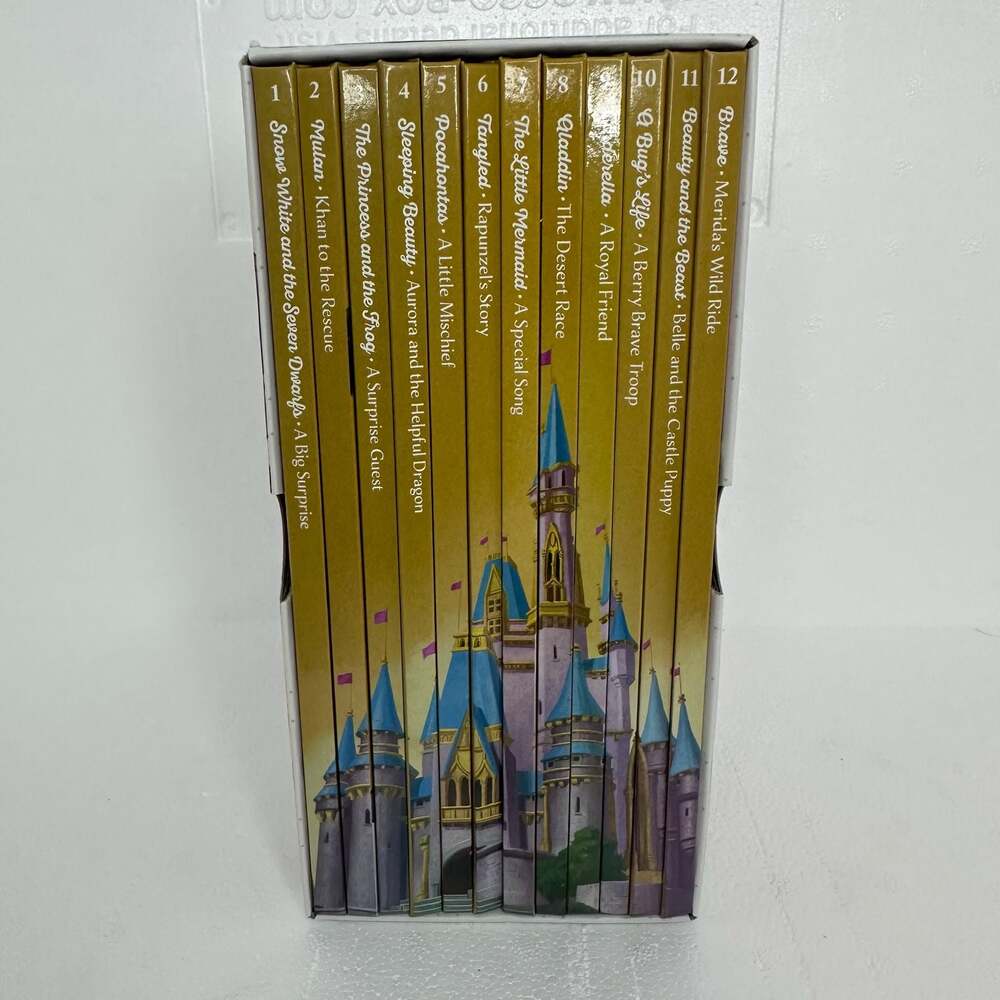 Disney Princess 5 Minute Stories 12 Book Box Set Hardcover Collection